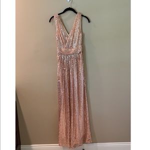 Rose Gold Sequin Prom dress